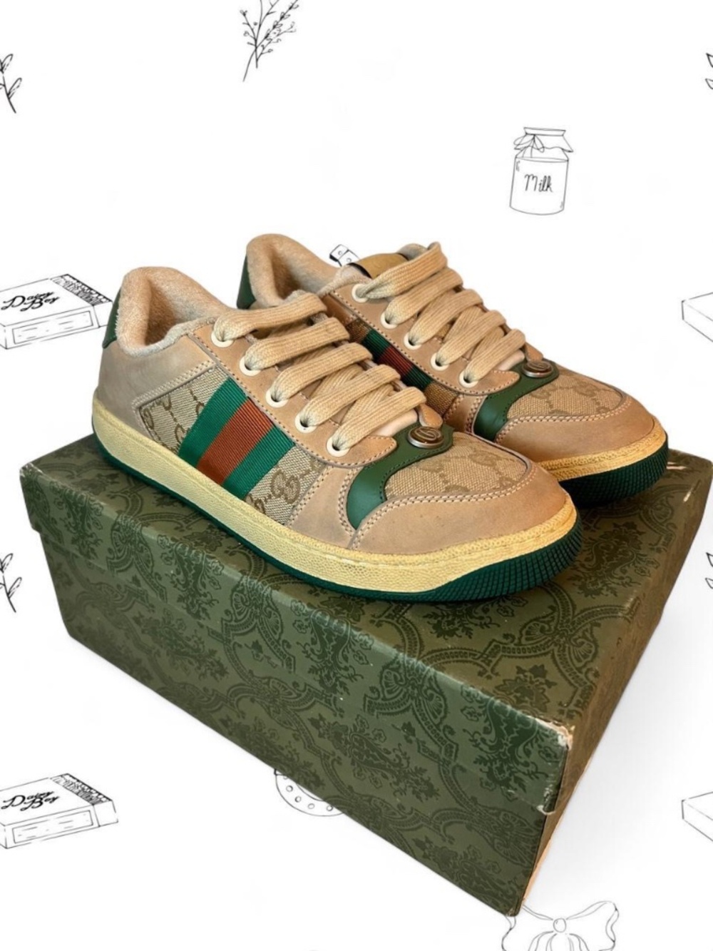 Women's Gucci Screener Sneaker SZ 38